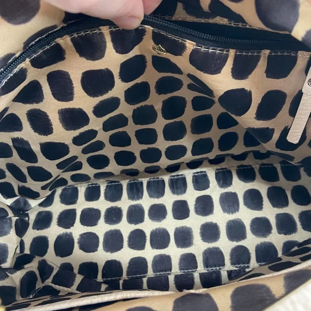 Kate Spade Cream Pebble Leather Boho Shoulder Bag Purse